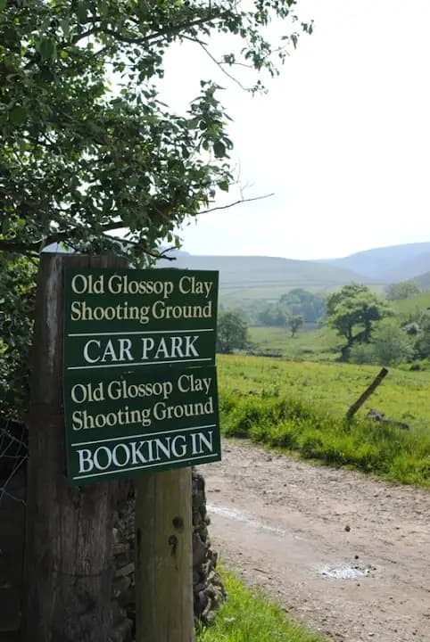 Interior view of Old Glossop Clay Shooting Ground shooting ranges facility in Manchester