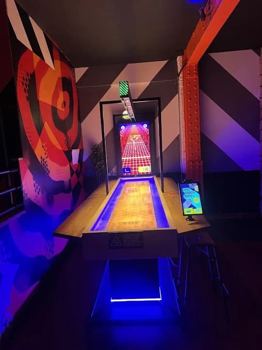 Interior view of Roxy Ball Room Manchester Deansgate shooting ranges facility in Manchester