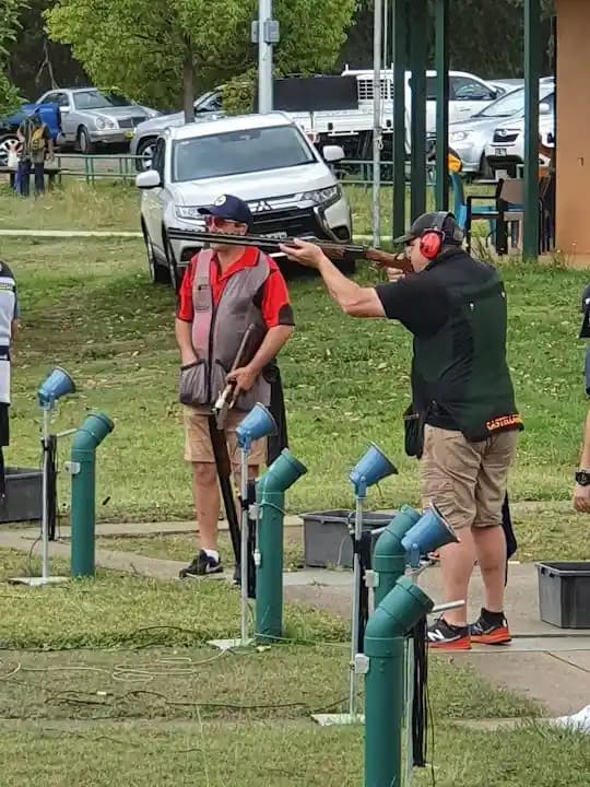 Interior view of Sydney Clay Target Club shooting ranges facility in Sydney