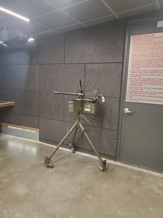 Interior view of Texas Gun Experience shooting ranges facility in San Antonio