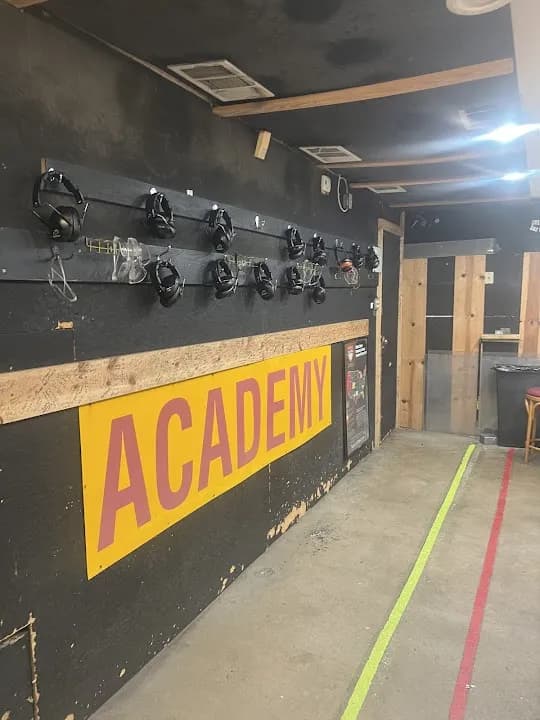 Interior view of Texas Handgun Academy shooting ranges facility in Dallas