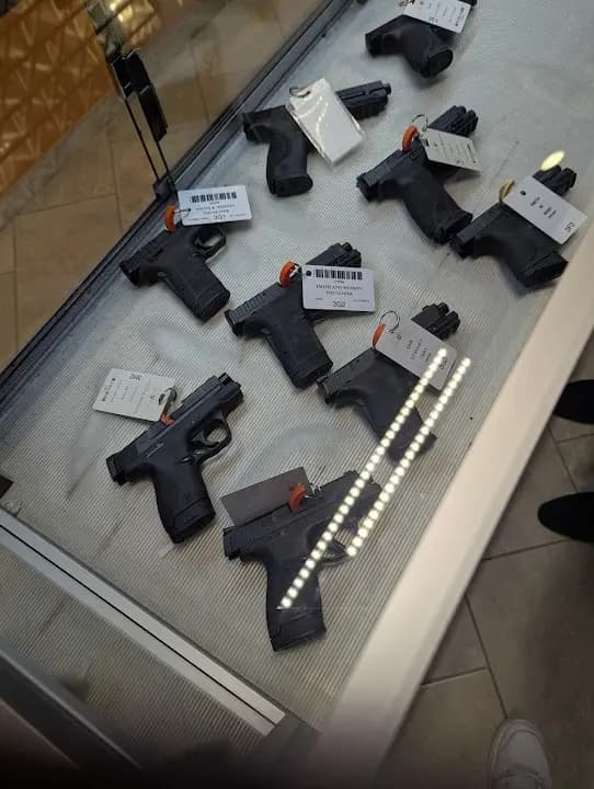 Interior view of Frisco Gun Club shooting ranges facility in Dallas