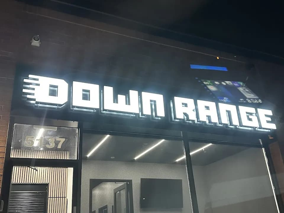 Interior view of Down Range Sports Shooting Range shooting ranges facility in Toronto