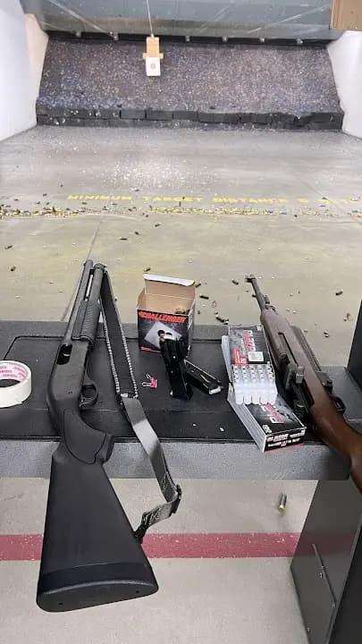 Interior view of The Range @ Urban Tactical shooting ranges facility in Toronto