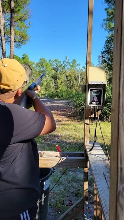 Interior view of Tampa Bay Sporting Clays shooting ranges facility in Tampa