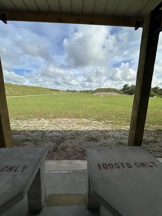 Interior view of Manatee Gun & Archery Club shooting ranges facility in Tampa