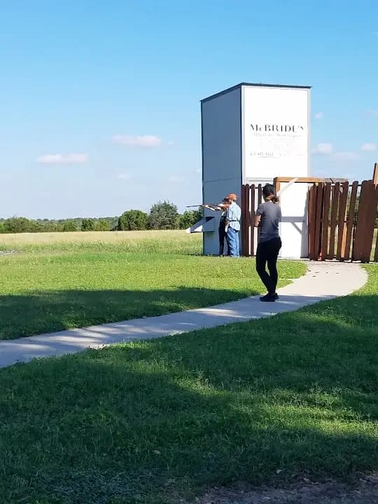 Interior view of Capital City Clays shooting ranges facility in Austin