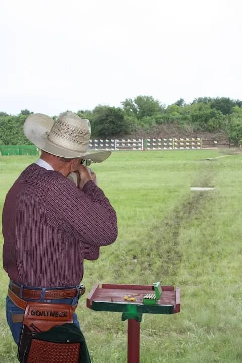 Interior view of Austin Rifle Club shooting ranges facility in Austin