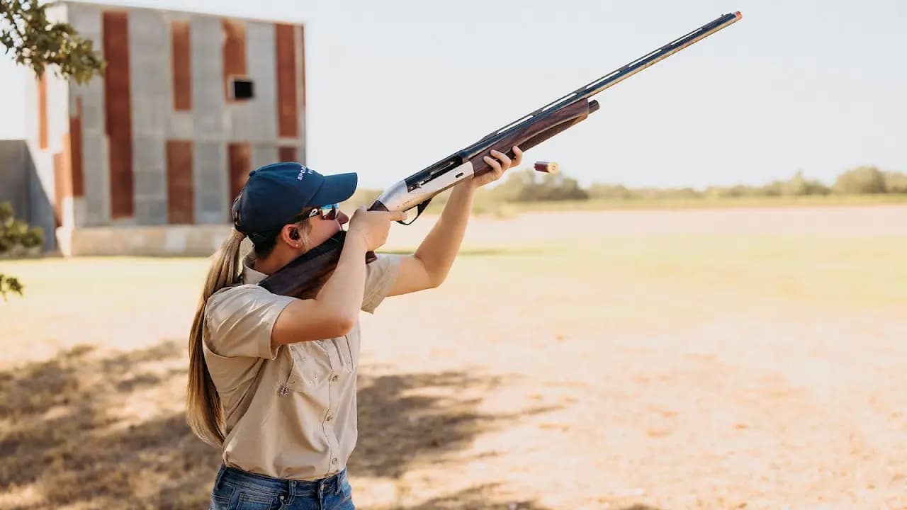 Interior view of Hog Heaven Sporting Club shooting ranges facility in Austin