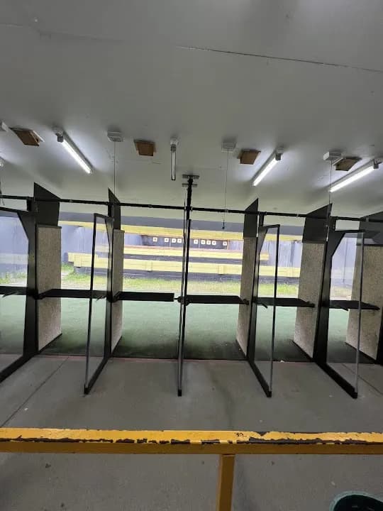 Interior view of Sporting Shooters Pistol Club shooting ranges facility in Melbourne