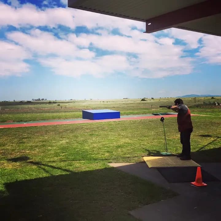 Interior view of WVCTC Werribee Victorian Clay Target Club shooting ranges facility in Melbourne