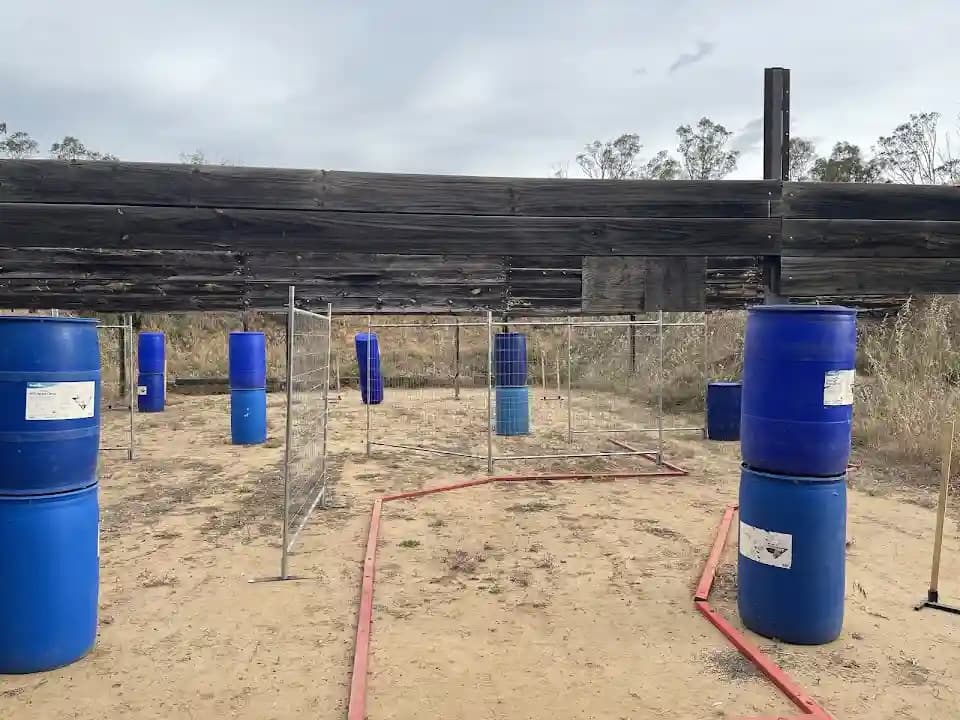 Interior view of Echuca Pistol Club shooting ranges facility in Melbourne