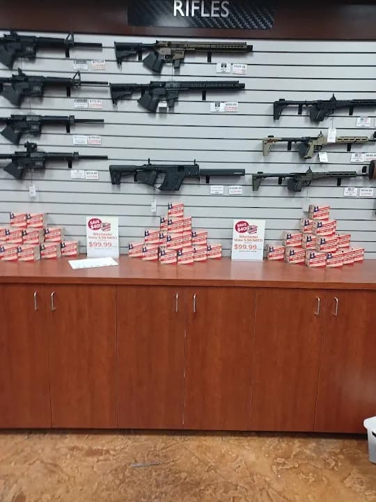 Interior view of Poway Weapons & Gear Range shooting ranges facility in San Diego