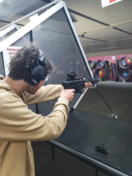 Interior view of Topshot Indoor Shooting Sports shooting ranges facility in Perth