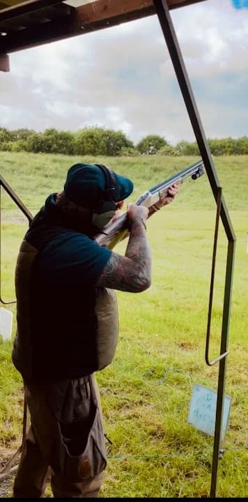 Interior view of North Of England Clay Target centre shooting ranges facility in Leeds