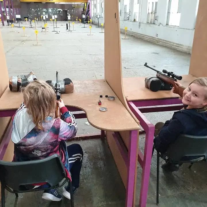 Interior view of Doncaster Airgun Range shooting ranges facility in Leeds