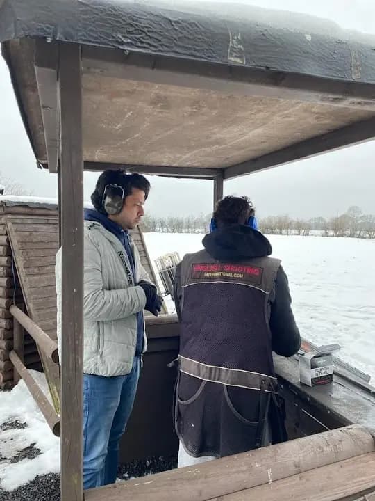 Interior view of London Clay Shooting shooting ranges facility in London