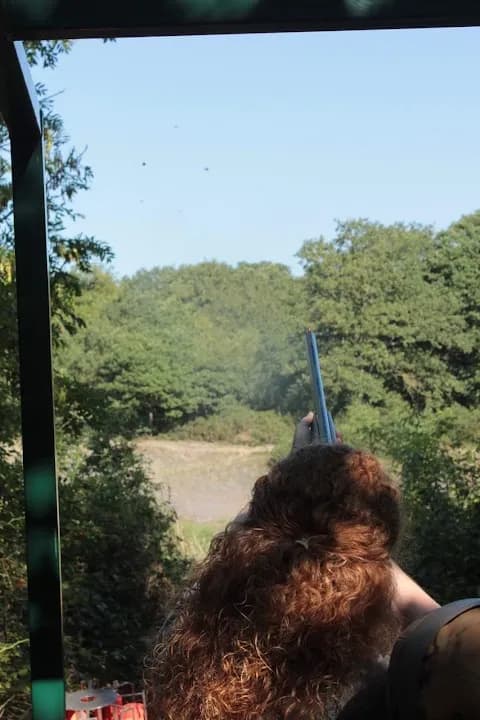Interior view of JJ's Clay Shooting Club shooting ranges facility in London