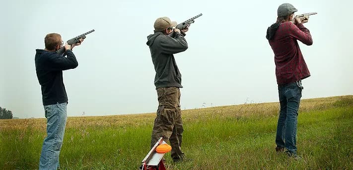 Interior view of Clay Pigeon Scotland shooting ranges facility in Glasgow