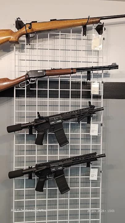 Interior view of Agis Arms shooting ranges facility in Houston