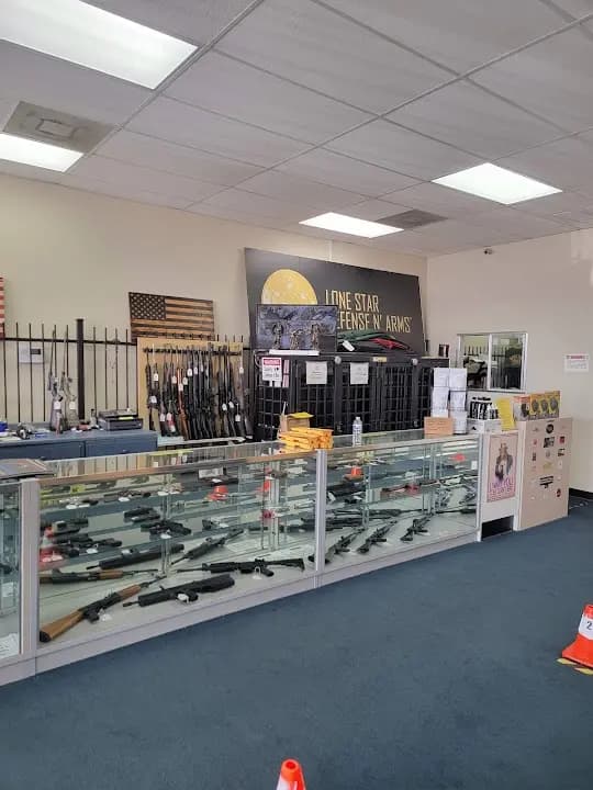 Interior view of Lone Star Defense & Arms LLC shooting ranges facility in Houston