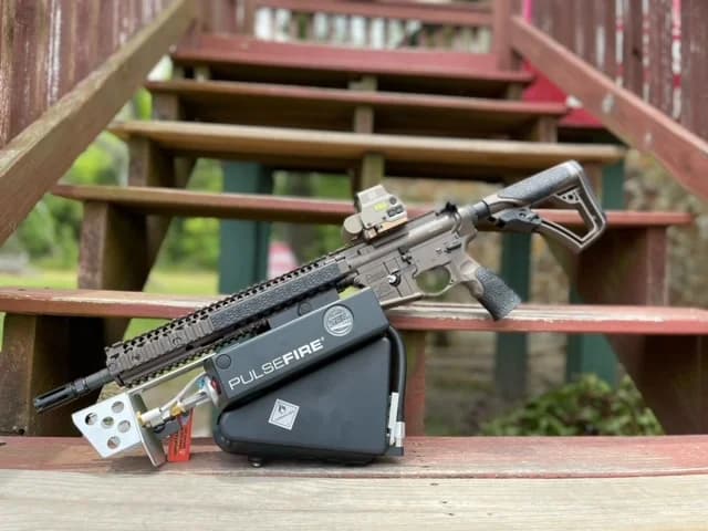 Interior view of Spring Guns & Ammo shooting ranges facility in Houston