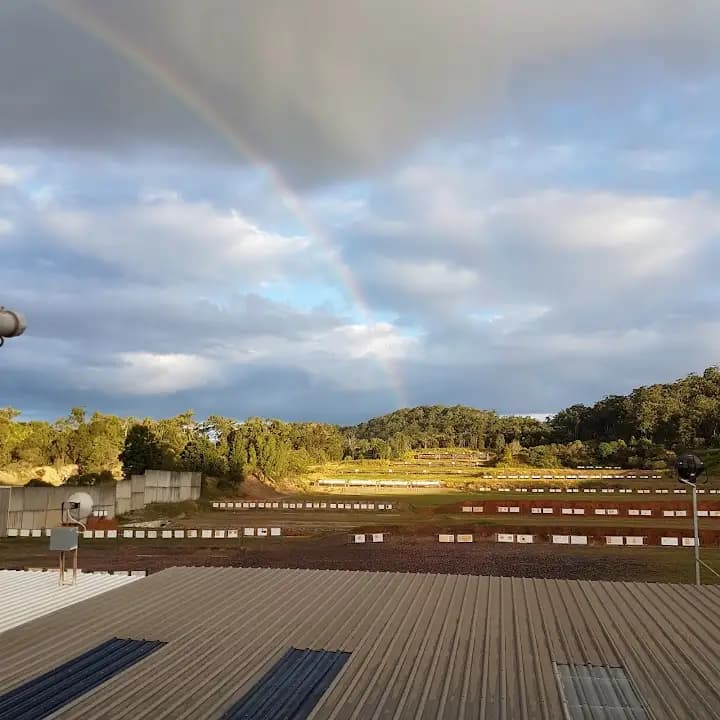 Interior view of SSAA Brisbane shooting ranges facility in Brisbane