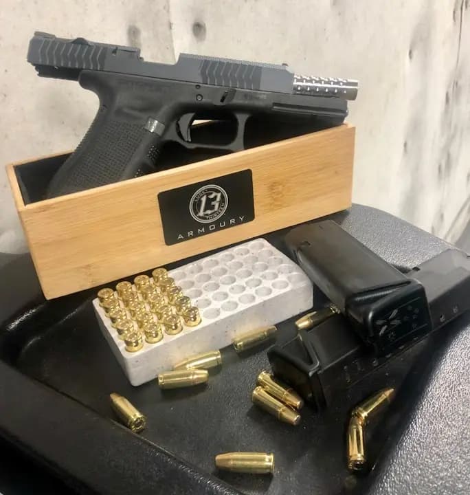 Interior view of Rothwell Professional Industry Indoor Pistol Club shooting ranges facility in Brisbane