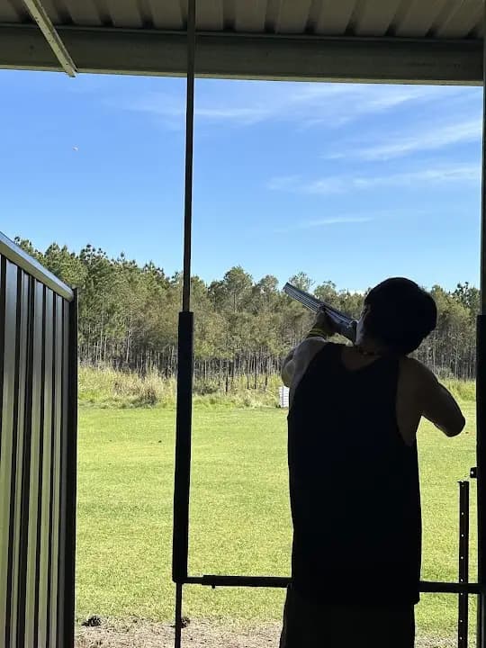 Interior view of Caboolture Clay Target Club shooting ranges facility in Brisbane
