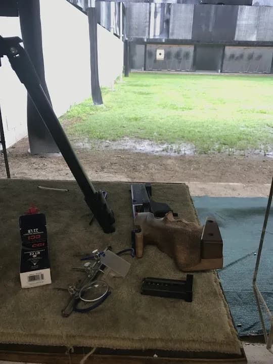 Interior view of Metropolitan Pistol Club shooting ranges facility in Brisbane