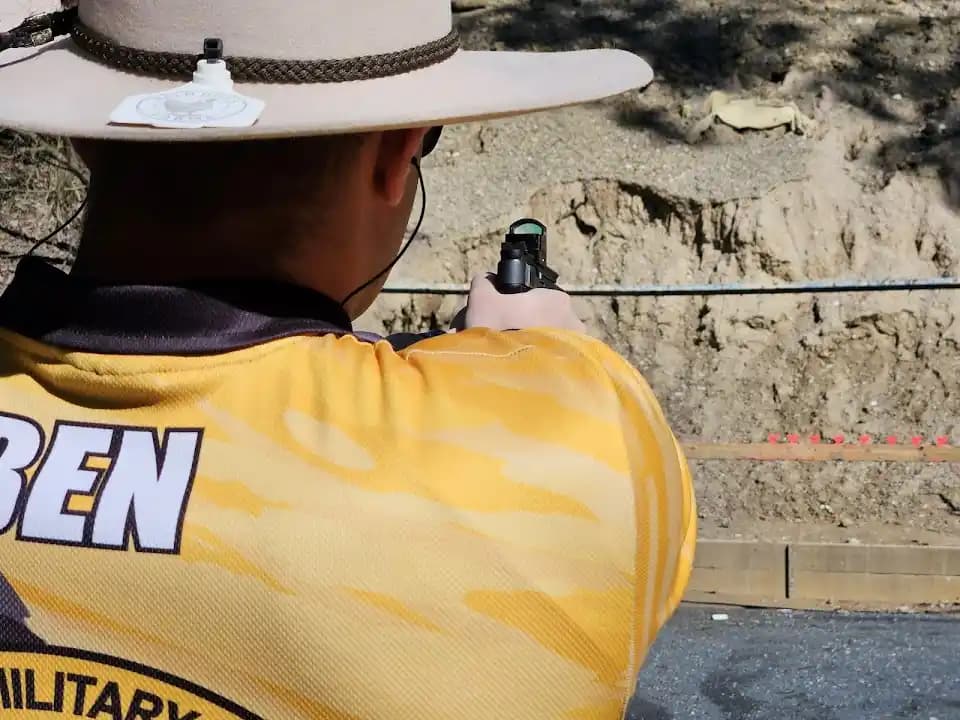 Interior view of Queensland Military Rifle Club (QMRC) shooting ranges facility in Brisbane