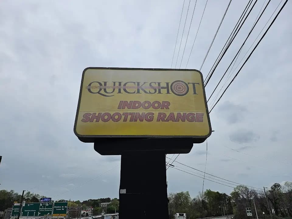 Interior view of Quickshot Shooting Range - Buckhead shooting ranges facility in Atlanta