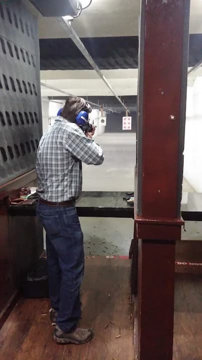Interior view of Atlanta Range & Ordnance shooting ranges facility in Atlanta