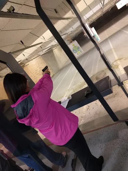 Interior view of Georgia Gun Club shooting ranges facility in Atlanta