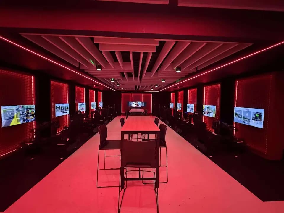 Interior view of GP Racing Simulators vr games facility in Glasgow