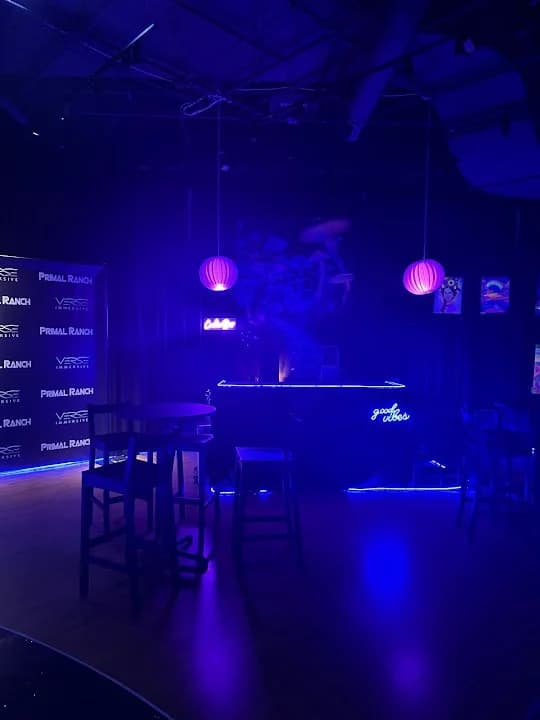 Interior view of Verse Immersive Chicago vr games facility in Chicago