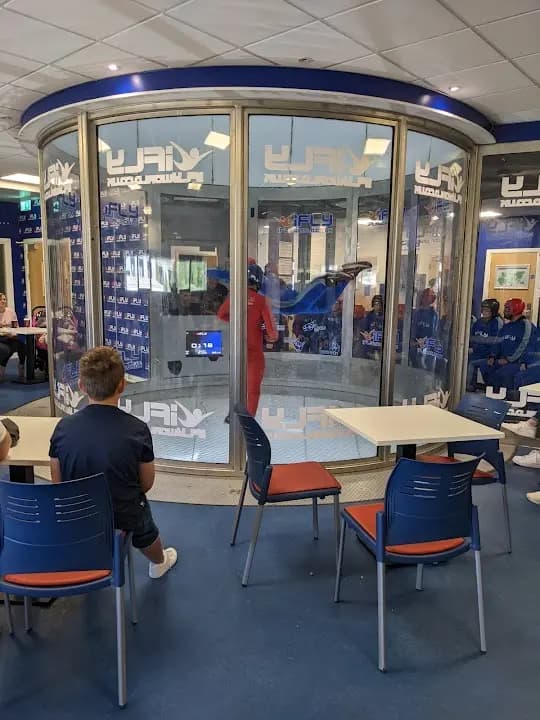 Interior view of iFLY Manchester Indoor Skydiving vr games facility in Manchester