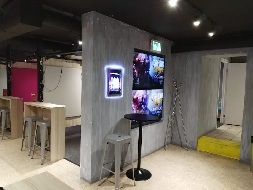 Interior view of VRPlayin – Virtual Reality Event Experiences vr games facility in Toronto