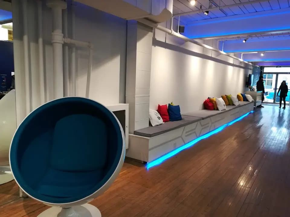 Interior view of House of VR vr games facility in Toronto