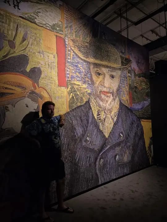 Interior view of Van Gogh: The Immersive Experience vr games facility in Tampa