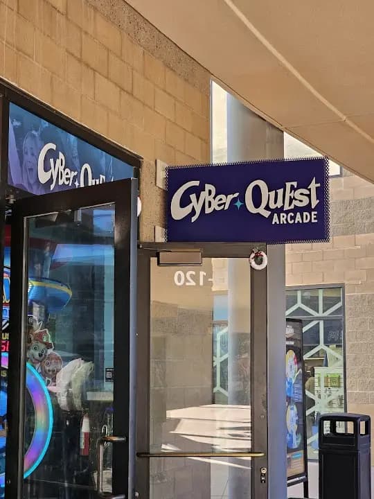 Interior view of Cyber Quest at Arizona Boardwalk vr games facility in Phoenix