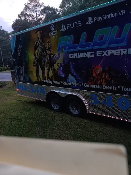 Interior view of All Out Gaming Experience llc vr games facility in Atlanta