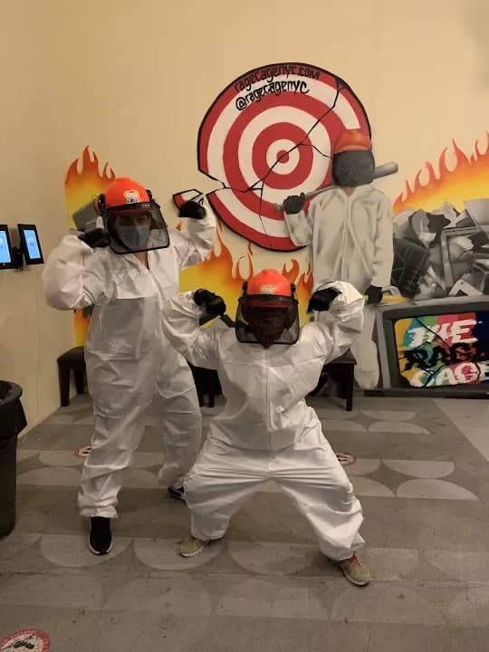 Interior view of The Rage Cage rage rooms facility in New York