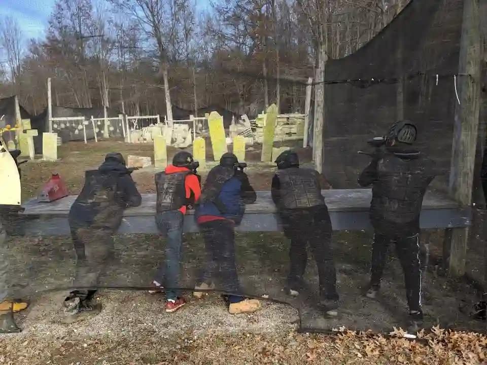 Interior view of MSG Paintball Field paintball facility in New York