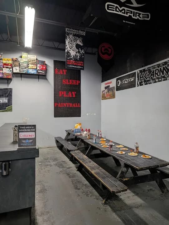 Interior view of Paintball Nation Burlington paintball facility in Toronto