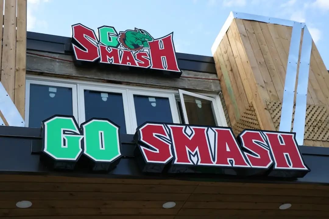 Interior view of Go Smash Canada rage rooms facility in Toronto