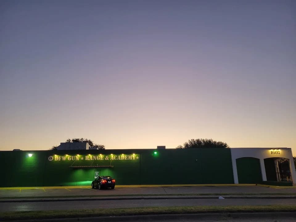 Interior view of DFW Gun Range and Academy shooting ranges facility in Dallas