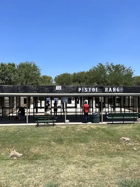 Interior view of Elm Fork Shooting Sports shooting ranges facility in Dallas
