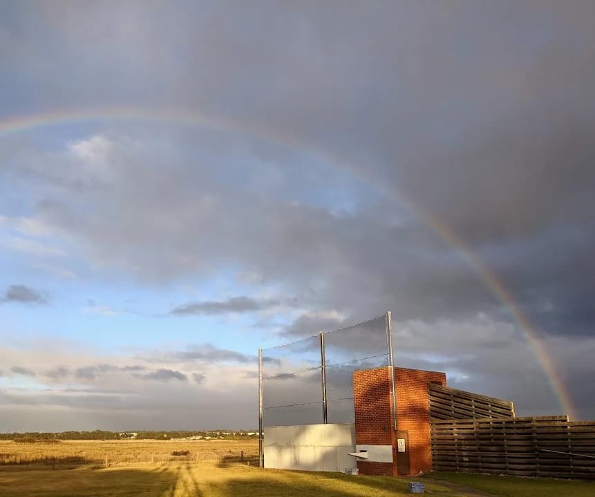 Interior view of Frankston Australian Clay Target Club shooting ranges facility in Melbourne