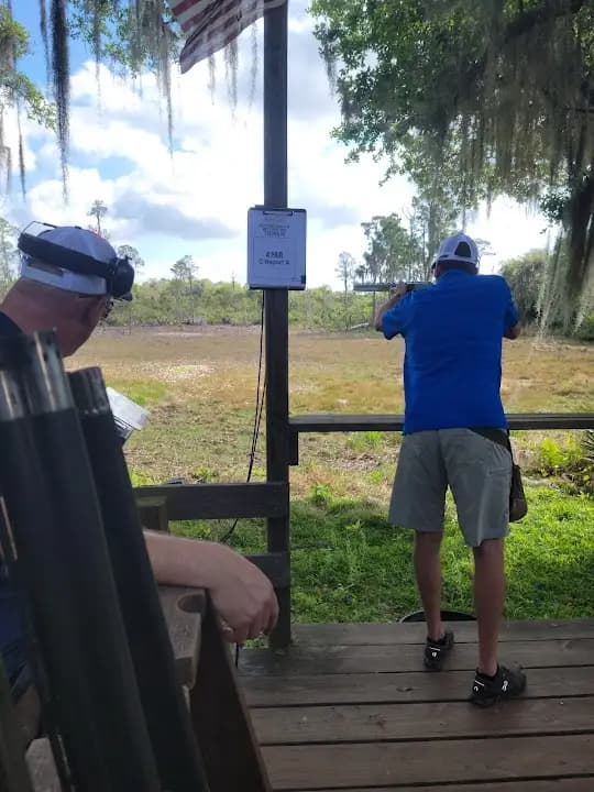 Interior view of Polk Sporting Clays shooting ranges facility in Orlando